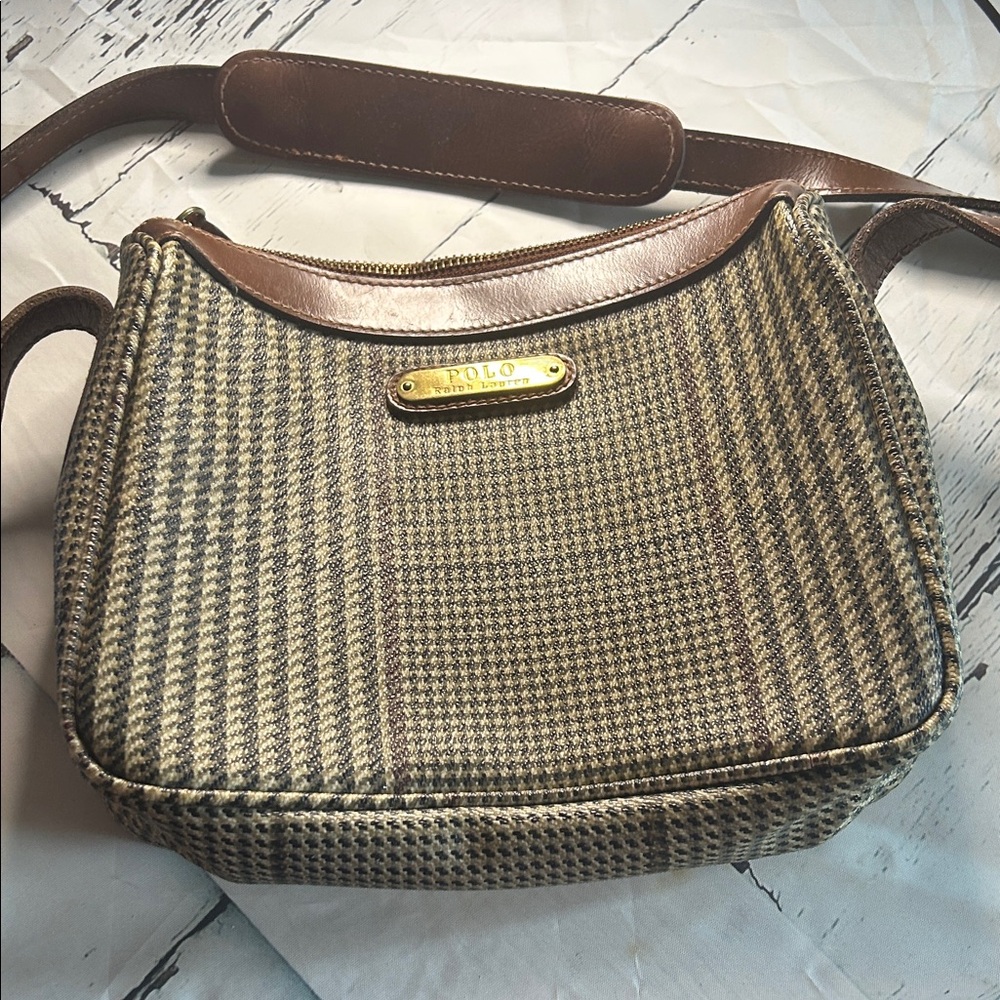 Polo by Ralph Lauren Tan and Brown Crossbody Bag